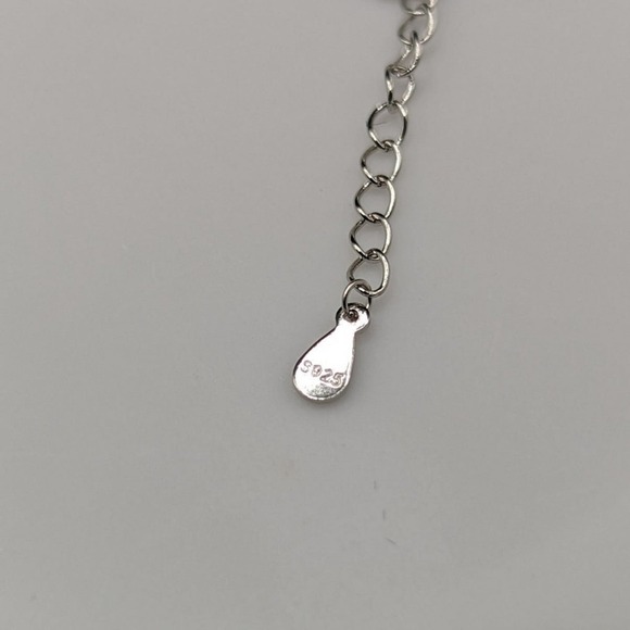 Cz Sterling Silver 925 Cube Pendant Necklace - Picture 7 of 11